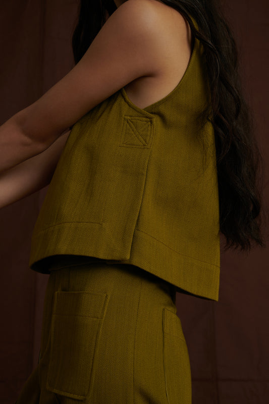 Top Pampa - Kaki - Coton - Femme