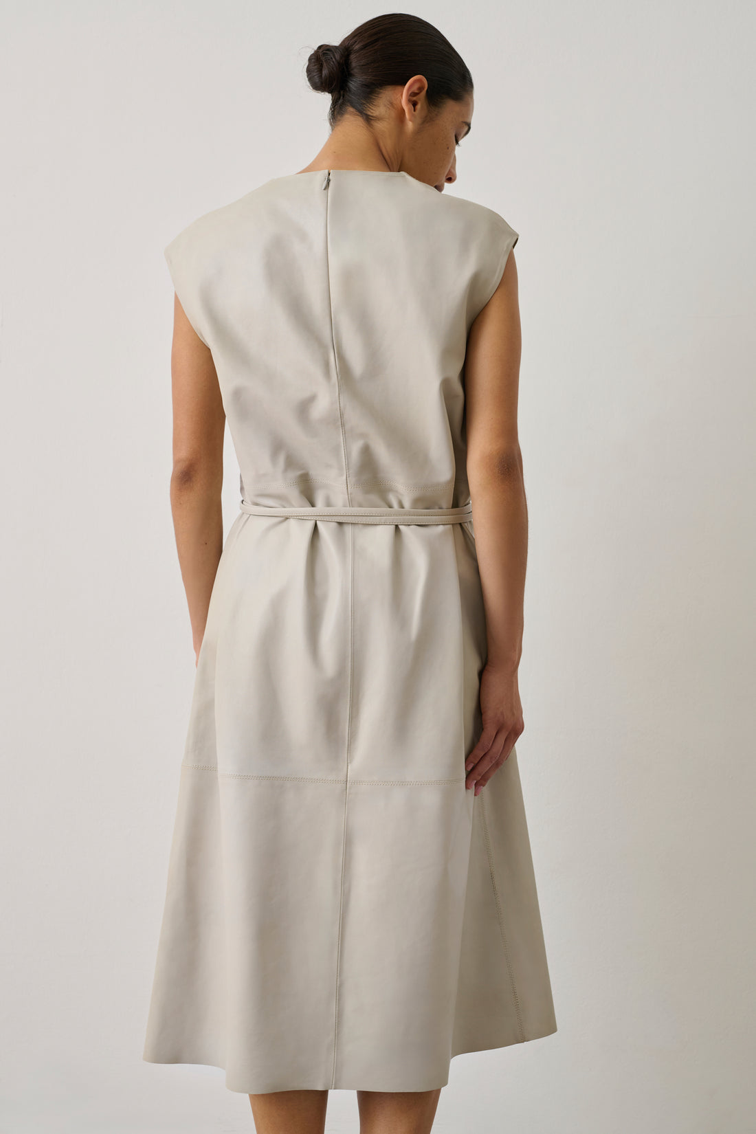 Robe Sofia - Mastic - Cuir - Femme