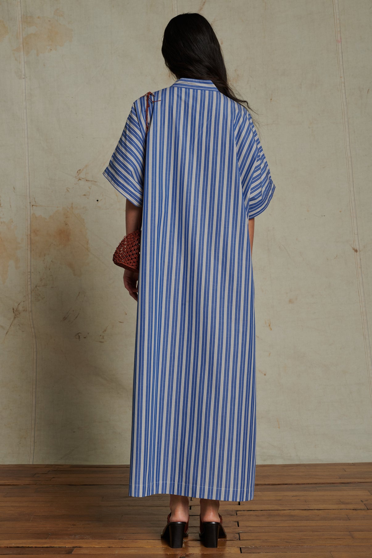 Robe Arcachon - Bleu/Blanc - Coton - Femme vue 2