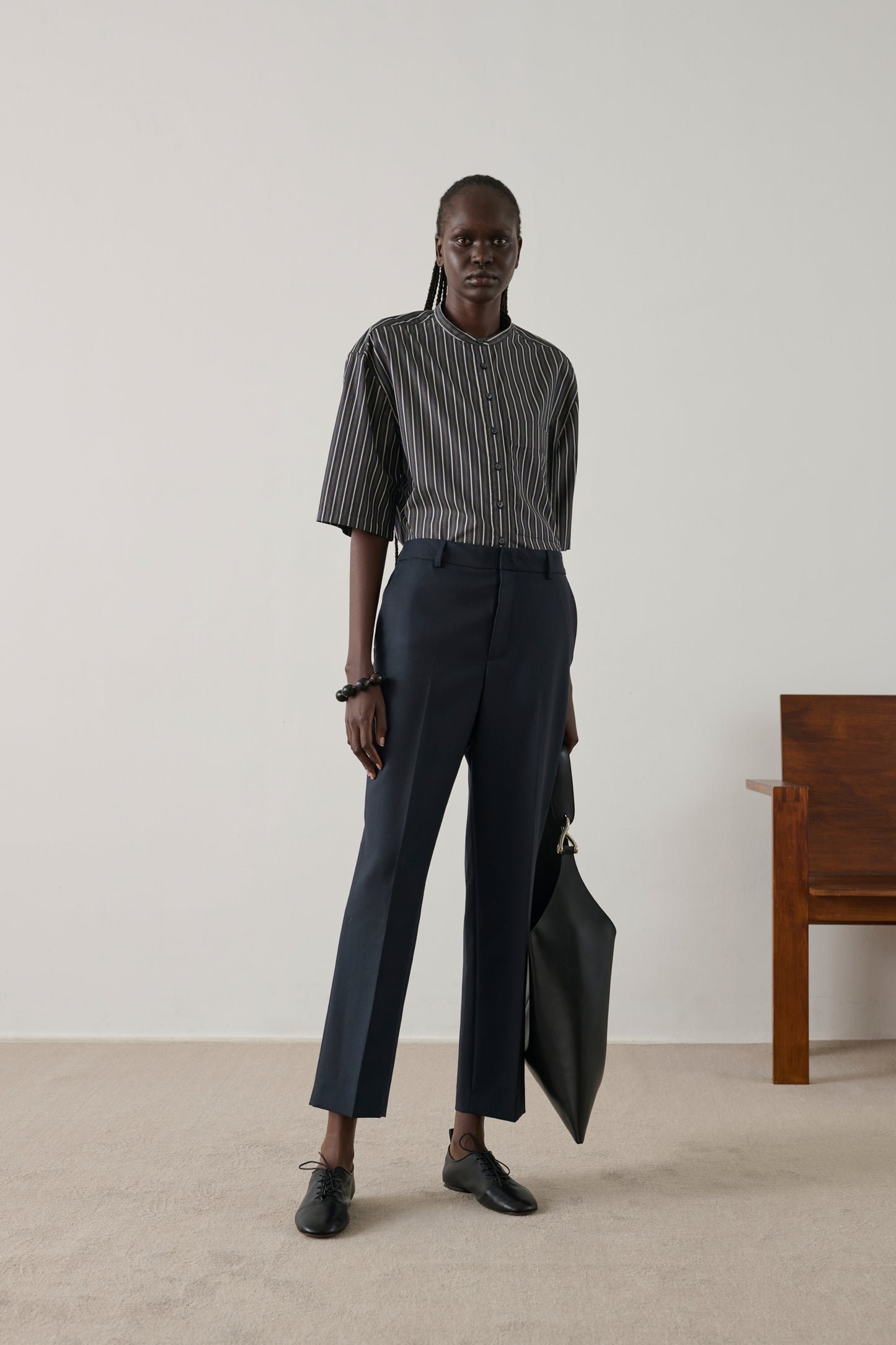 Pantalon Gabriel - Navy - Laine - Femme