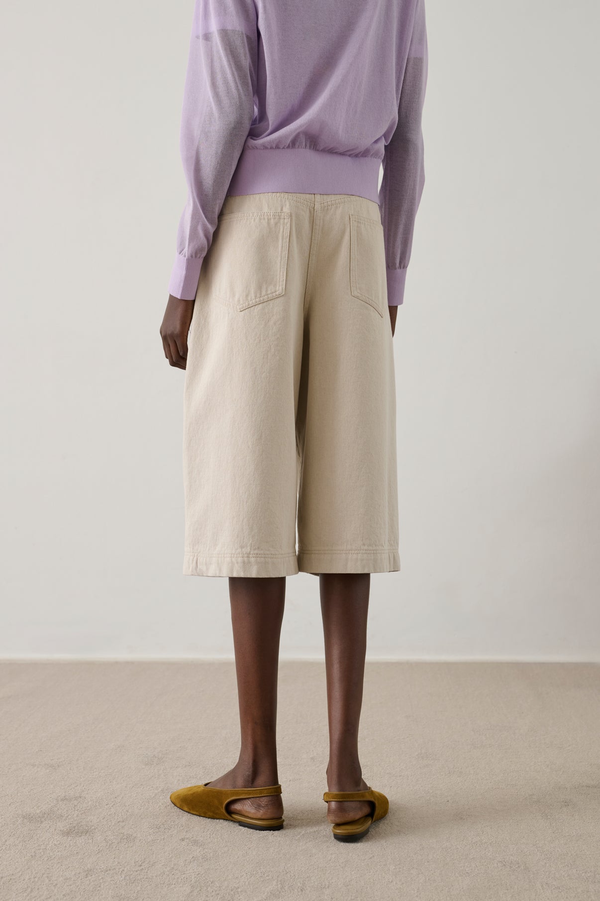 Bermuda Francis - Blanc Grès - Coton - Femme vue 4