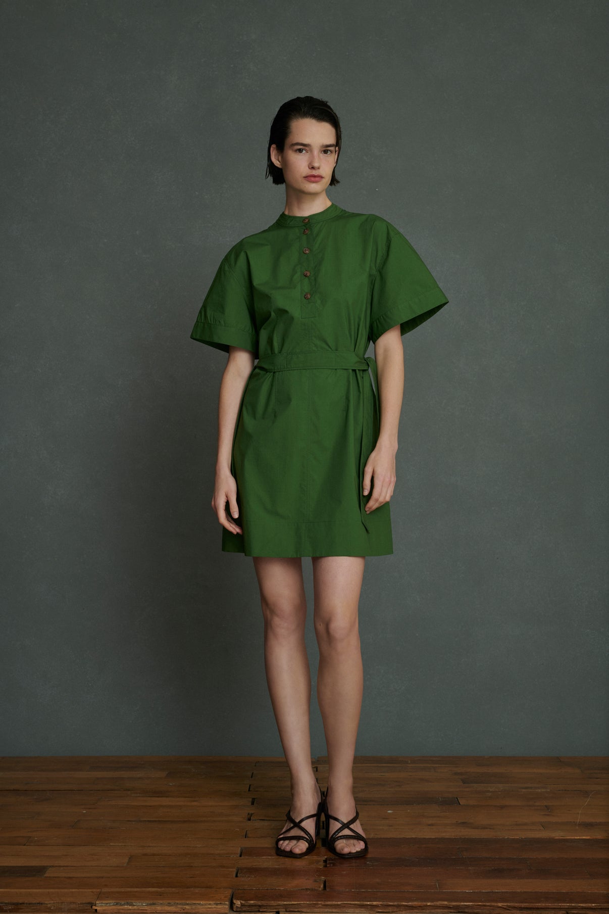 Robe Wanda - Vert - Coton - Femme vue 1