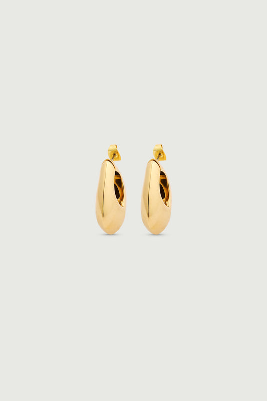 Boucles d'oreilles Maxi - Gold - Ligne Plate - Femme
